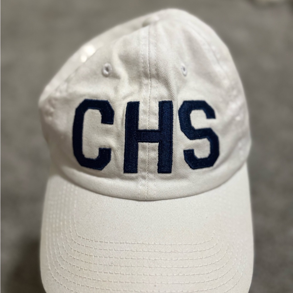 Charleston SC Airport Code  White Cap with Navy Lettering